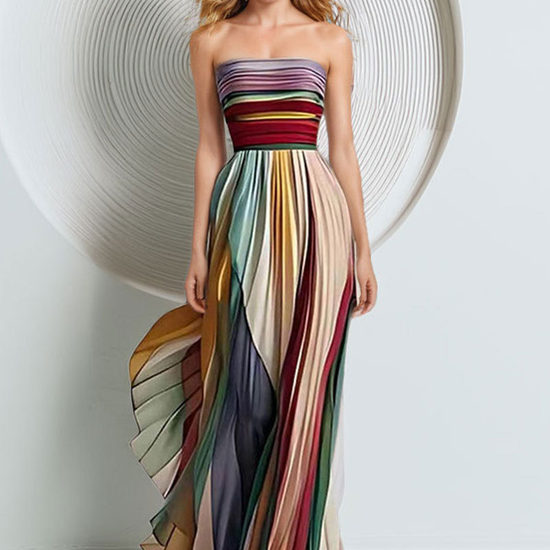Summer Zara - Vestido Largo Formal con Estampado Floral