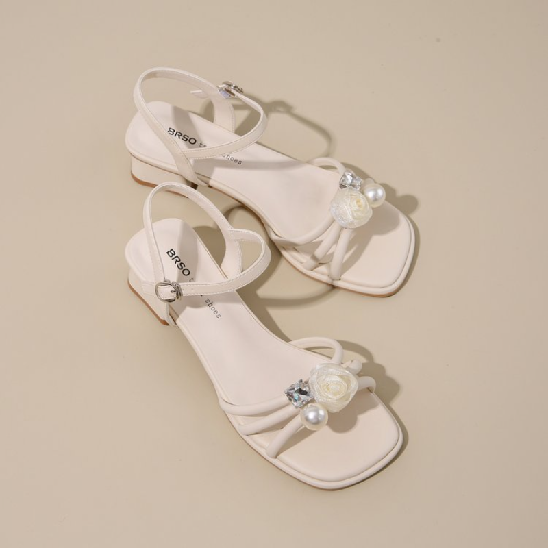 Sandalias de tacón cuadrado co - Summer Clothing Stores reseña y precio